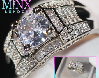 Gefroren Ring | Herren Iced Out Ringe | Ring Iced Out Damen | Iced Out Ringe | großer Diamantring | Herrenring | Ringe | ausgeeist