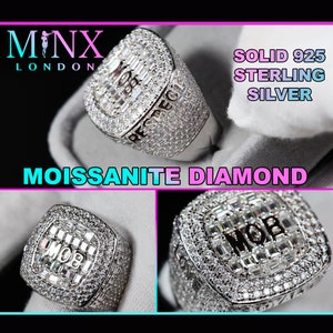 Moissanite Ring | Mens Moissanite Ring | VVS1 Ring | Hip Hop Ring | Mens Baguette Ring | Iced Out Ring | Iced Out Rings | Superbowl Ring