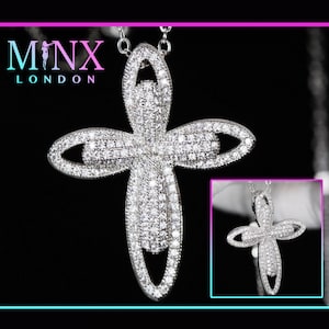Womens Cross Pendant | Cross Pendant | Cross Necklace | Diamond Cross Pendant | Cross Pendant and Necklace | Silver Cross Pendant