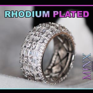 Baguette Eternity Ring | Mens Baguette Diamond Ring | Mens Iced Out Ring | Baguette Diamond Eternity Ring | Mens Wedding Ring