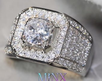 Gefroren Ring | Herren Iced Out Ringe | Ring Iced Out Damen | Gefrorene Ringe | Hip Hop Ring | Herren Iced Out Ringe | Hip Hop Schmuck