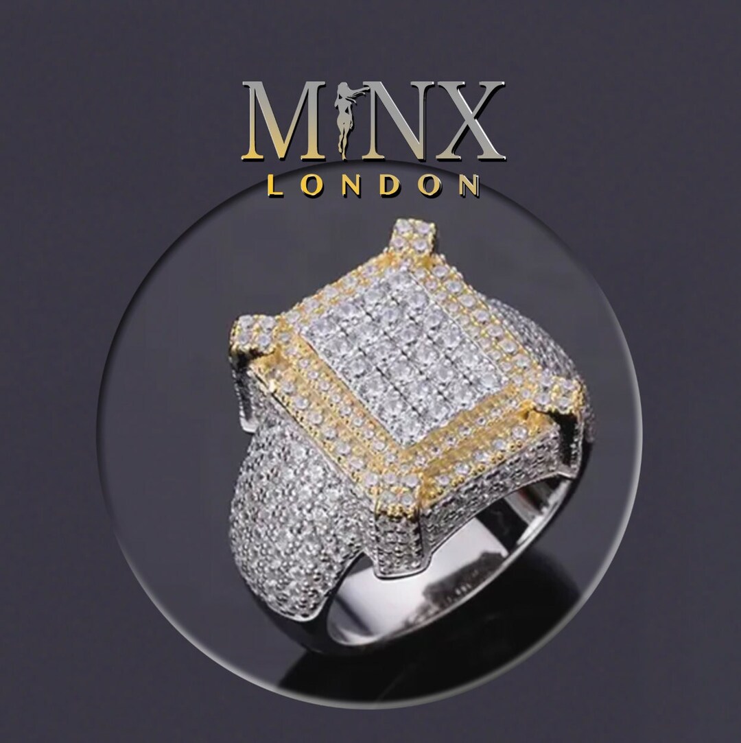 Mens Big Diamond Ring Hip Hop Ring Mens Iced Out Ring - Etsy