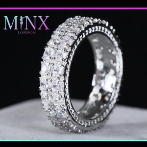 Mens Promise Ring | Eternity Ring | Mens Silver Diamond Ring | Mens Wedding Ring | Mens Engagement Ring | Eternity Ring | Mens Diamond Ring