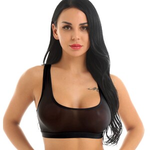 See Through Bra Sheer Bra Sexy Bra See Through Crop Top - Etsy