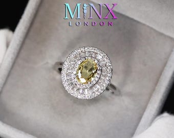 Anel de diamante amarelo | Anéis de noivado com diamante amarelo | Anel de diamante oval amarelo | Anel de noivado com diamante amarelo | Anel de noivado oval