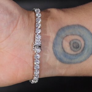 Mens Moissanite Tennis Bracelet
