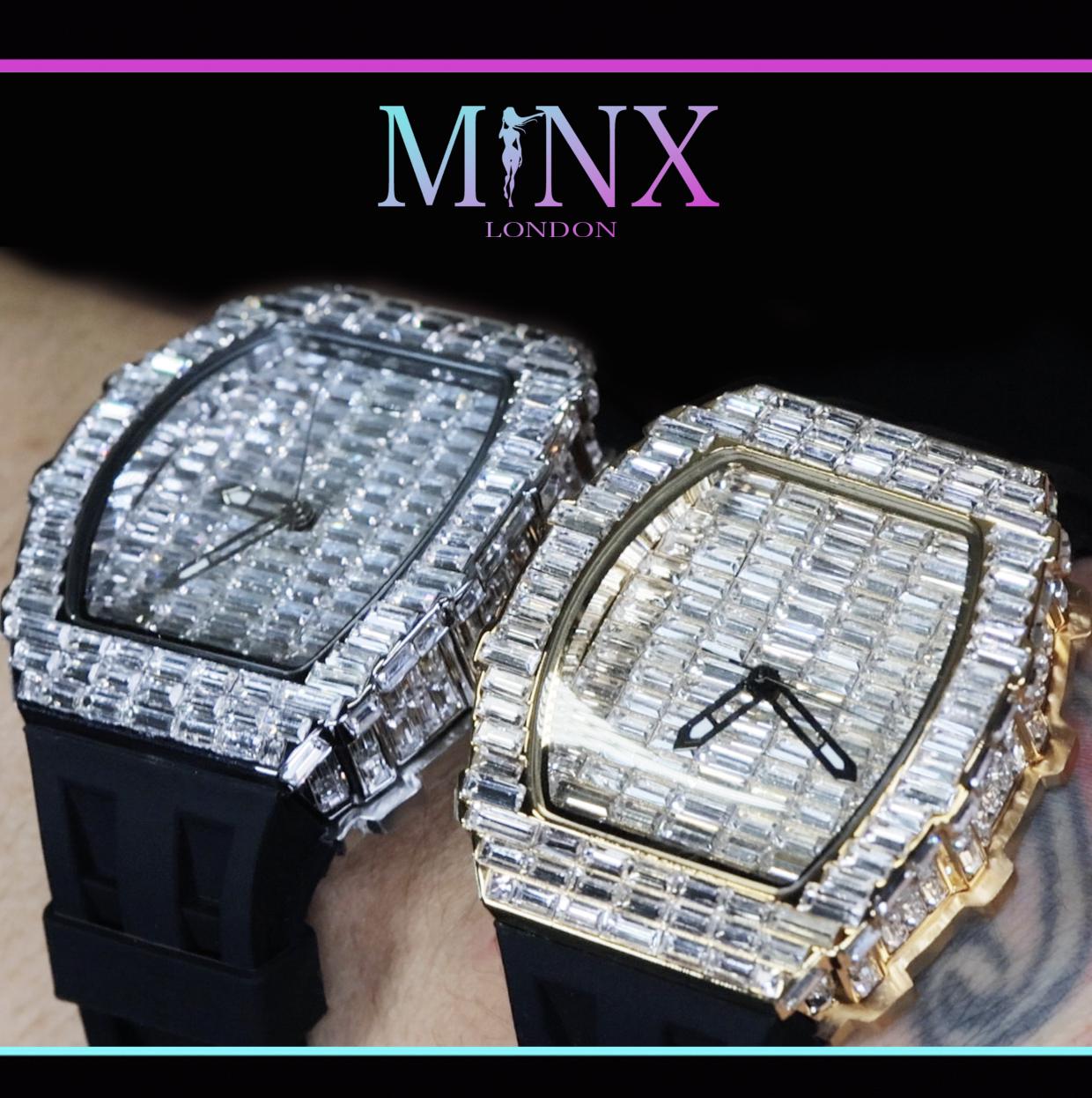 Herren Diamant Uhr | Gefrorene heraus Uhr | Hip Hop Uhr | Herren Iced Out Armbanduhr | Herren Baguette Diamant Uhr | Iced Out Schmuck | Gefrorene Uhr