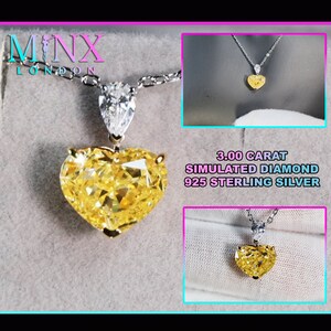 V3 Jewelry Sterling Silver Natural Yellow Diamond Heart Pendant main image 0