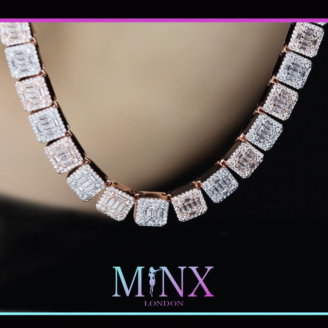 Rose Gold Iced Out Chain | Mens Hip Hop Chain | Iced Out Chain | Mens ...