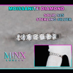 Moissanite Diamond Ring | Womens Diamond Wedding Band | Moissanite Engagement Ring | Moissanite Wedding Band | Moissanite Wedding Ring
