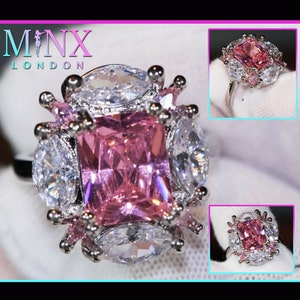 Pink Diamond Ring | Pink Diamond Engagement Ring | Womens Pink Diamond Ring | Promise Ring | Womens Engagement Ring | Womens Fashion Ring