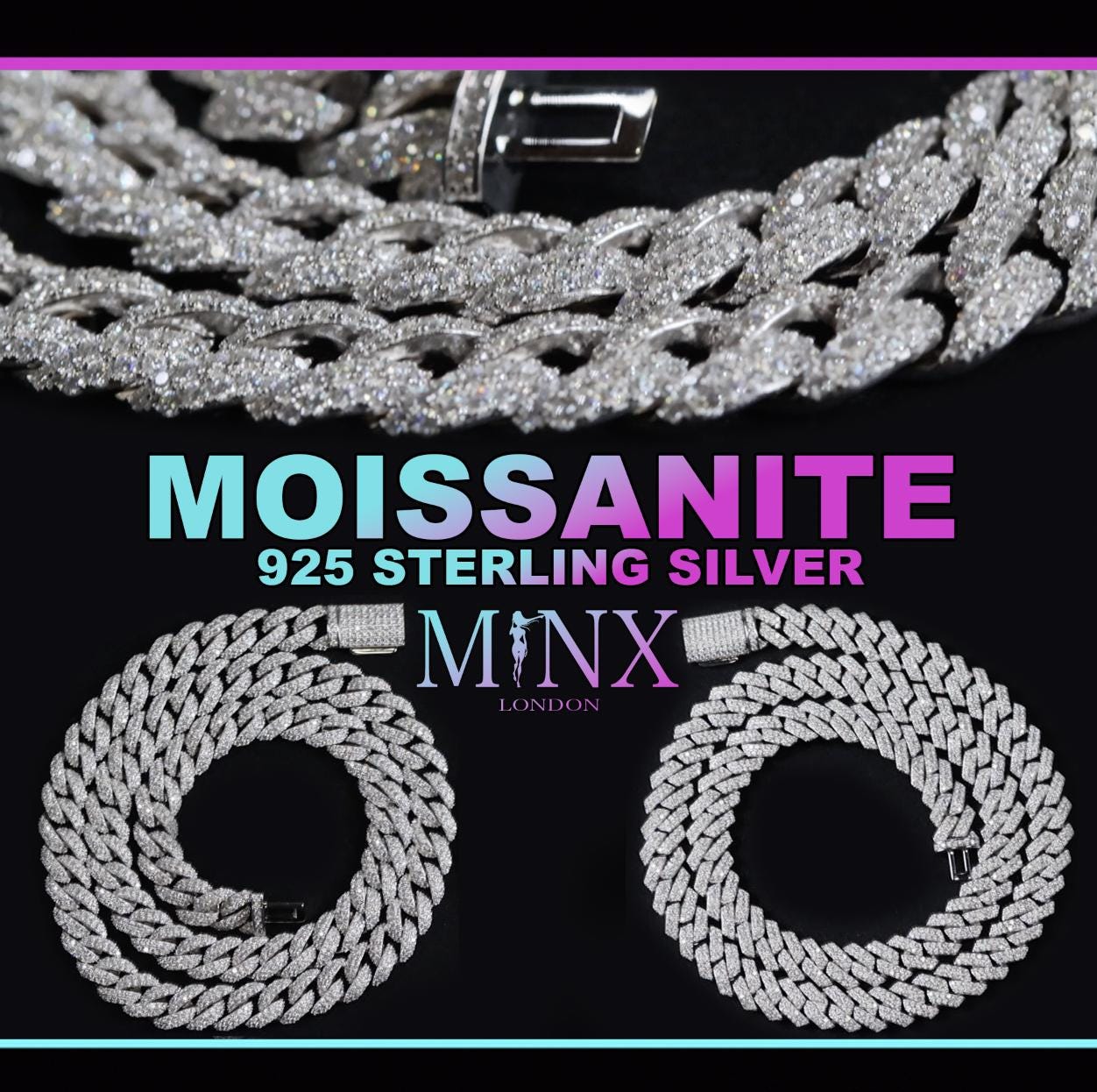 Moissanite cuban chain - Etsy 日本 Moissanite cuban chain - Etsy 日本