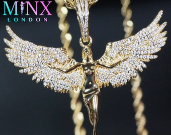 Angel Pendant | Iced Out Pendant | Angel Pendants | Winged Goddess Pendant | Iced Necklace | Angel Necklace | Hip Hop Chain | Iced Jewellery