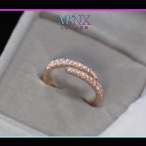 Twist Ring | Diamond Twist Ring | Rose Gold Ring | Stackable Ring | Charm Ring | Statement Ring | Fashion Ring | Women's Ring