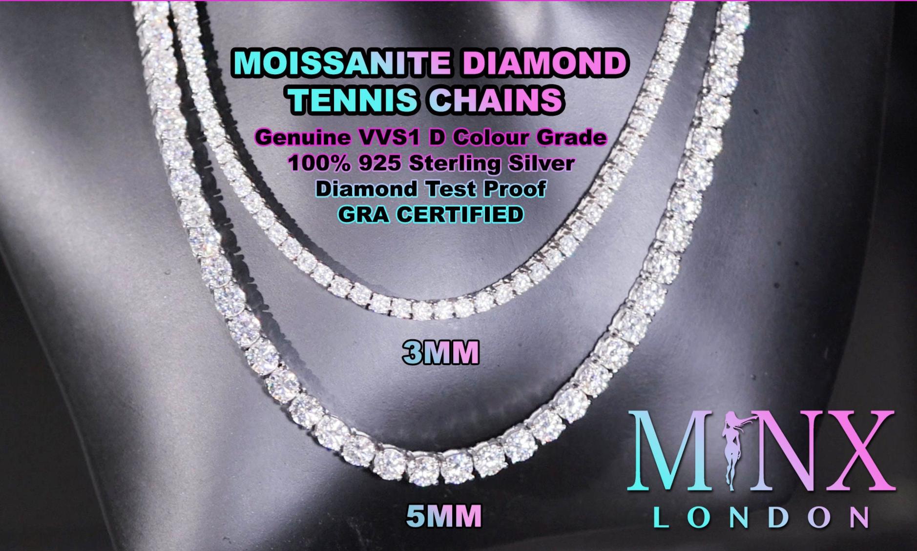 Tennis Chain | Tennis Necklace | Moissanite Tennis Chain | Mens