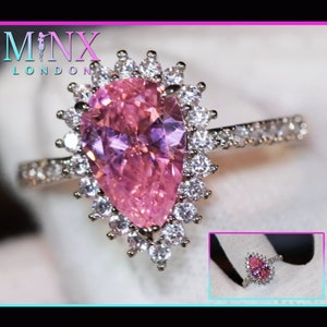 Halo Heart Shaped Pink Diamond Ring, 2 Carats 88 Mm Vivid Pink