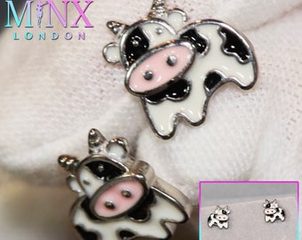 Cow Earrings | Cow Ear Studs | Womens Earrings | Cow Print Jewelry | Ear Studs | Womens Animal Ear Studs | Charm Earrings | Cow Print