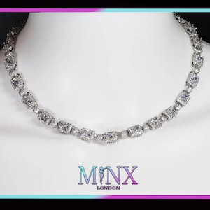 Iced Out Chain | Diamond Necklace | Tennis Chain | Tennis Necklace | Mens Tennis Chain | Womens Tennis Chain | Diamond Tennis Chain