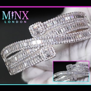 Diamond Bangle | Womens Bracelet | Mens Bracelet | Diamond Bracelet | Baguette Bracelet | Bangle | Iced Out Bracelets | Cuff Bracelet