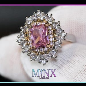 Pink Gemstone Ring | Pink Diamond Ring | Pink Diamond Engagement Ring | Womens Pink Diamond Ring | Promise Ring | Womens Engagement Ring
