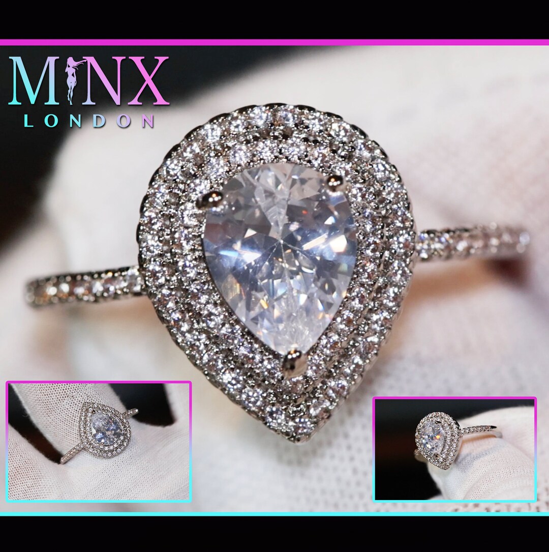 Cheap Engagement Ring | Pear Cut Diamond Ring | Promise Ring | Diamond ...