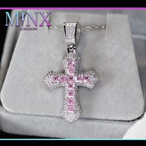 Pink Diamond Cross Pendant | Pink Diamond Cross Necklace