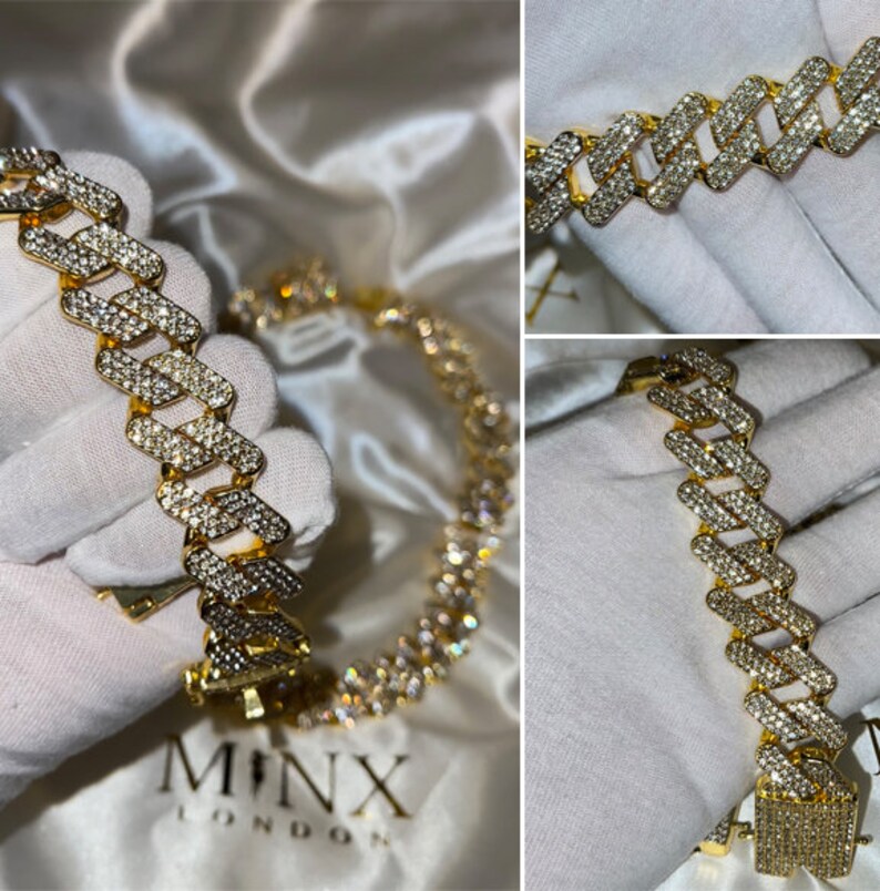 Iced Out Chain Gold Iced Out Chain Iced Out Necklace Etsy UK