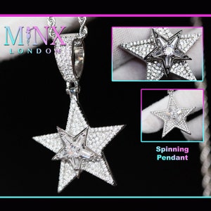 Star Pendant | Hip Hop Star Pendant | Iced Out Star Pendant | Diamond Star Pendant | Diamond Star Necklace | Star Shape Pendant | Hip Hop