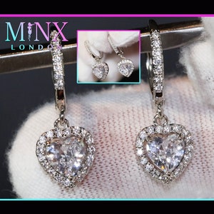 Brincos de diamante | Brincos de coração | Brincos femininos | Brincos de coração com diamantes | Brincos pendentes | Brincos de diamante femininos | Brincos