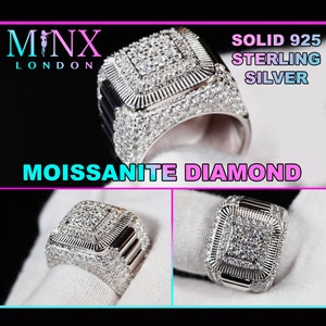 Moissanite Ring | Mens Moissanite Ring | VVS1 Ring | Hip Hop Ring | Mens Baguette Ring | Iced Out Ring | Iced Out Rings | Superbowl Ring