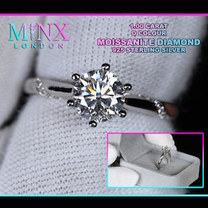 Moissanite Diamond Engagement Ring | Womens Engagement Ring | Wedding Ring | Womens Moissanite Diamond Ring | Womens Lab Diamond Ring