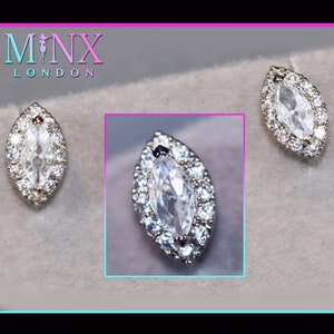 Marquise Diamond Earrings | Womens Earrings | Marquise Diamond Ear Studs | Diamond Ear Studs | Stud Earrings | Womens Ear Studs |  Ear Studs
