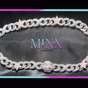Cadena Iced Out / Collar Iced Out / Cadena de eslabones Infinity / Cadena de Hip Hop / Collar de diamantes para hombre / Cadena de eslabones cubanos / Cadena Iced Out para hombre