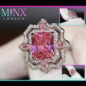 Pink Diamond Ring | Pink Diamond Engagement Ring | Womens Pink Diamond Ring | Promise Ring | Womens Engagement Ring | Womens Fashion Ring