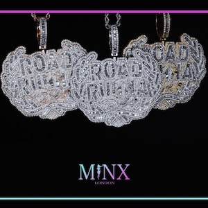 Iced Out Pendant | Hip Hop Diamond Pendant | Road Runna Pendant | Rose Gold Hip Hop Pendant | Big Diamond Pendant | Big Baguette Pendant