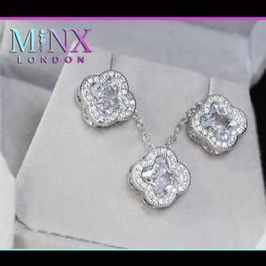 Clover Necklace | Four Leaf Clover Earrings | Clover Pendant | Diamond Clover Necklace | Diamond Clover Earrings | Four Leaf Clover Necklace