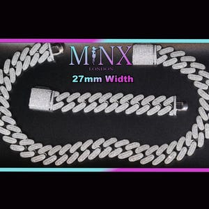 Big Cuban Link Chain | Iced Out Chain | Iced Out Necklace | Iced Out Bracelet | Baguette Cuban Link Chain | Hip Hop Chain | Mens Cuban Chain