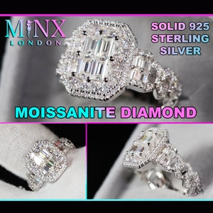 Moissanit Ring | Moissanit Herrenring | Eternity Ring | Moissanit Damenring | Moissanit Eternity Ring | Großer Frauen Ring | Trauringe