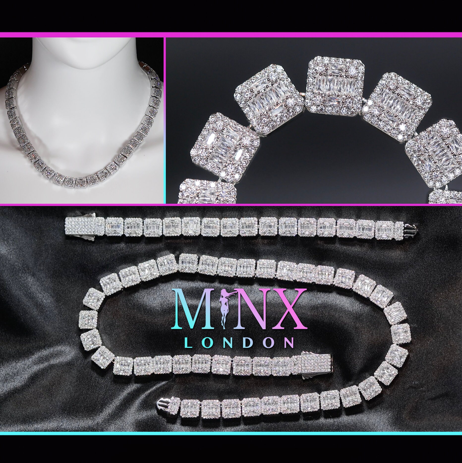 Baguette diamond chain deals