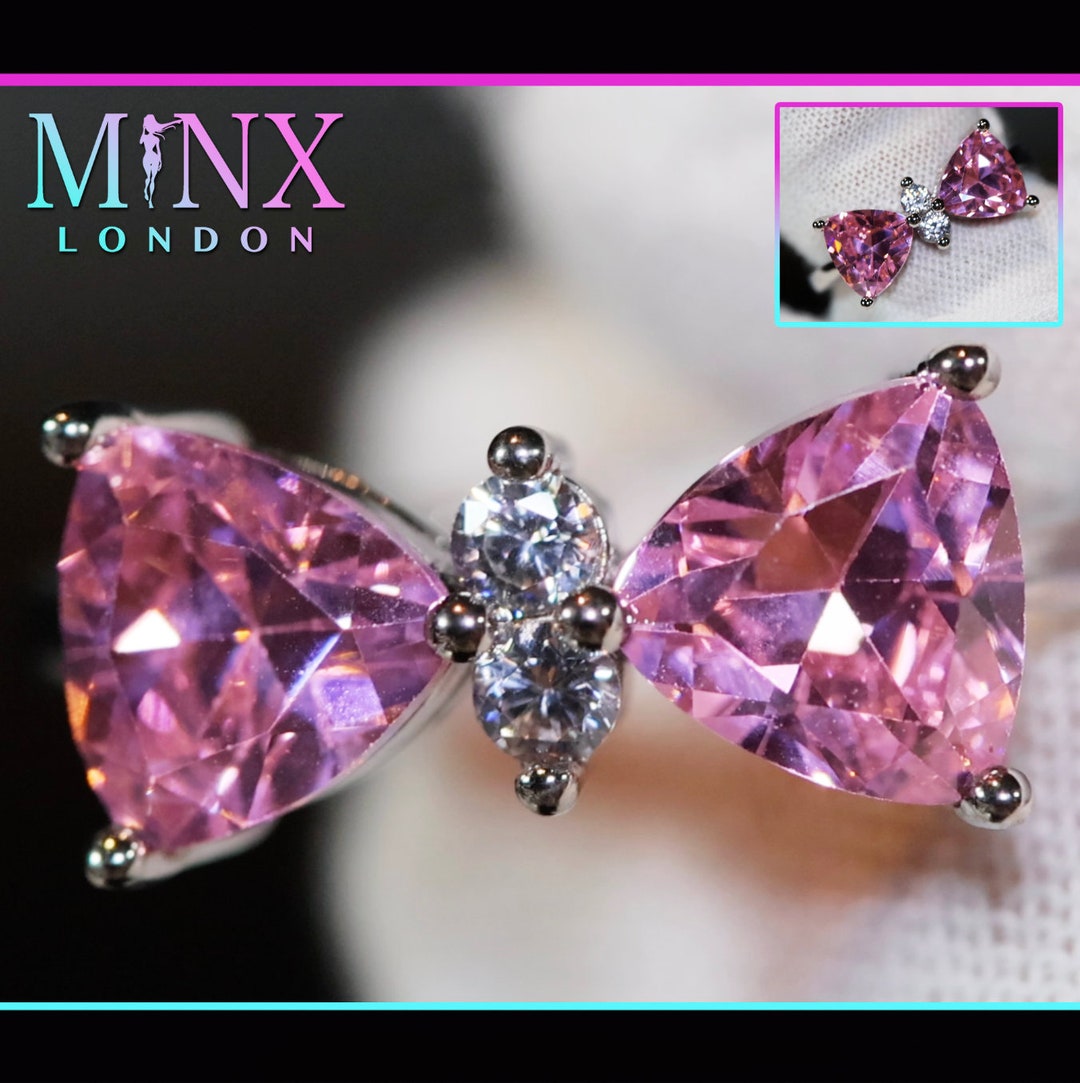 Diamond Ribbon Ring | Pink Diamond Ring | Diamond Ring for Girlfriend ...