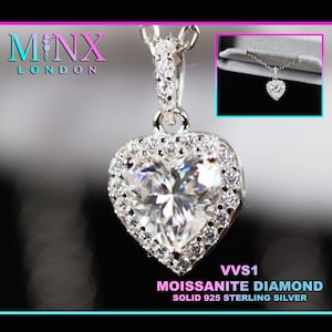 Moissanit Diamant Herz Anhänger | Moissanite Halskette | Moissanit Diamant Anhänger | Damen Diamant Herz Anhänger | Labrador Diamant Anhänger