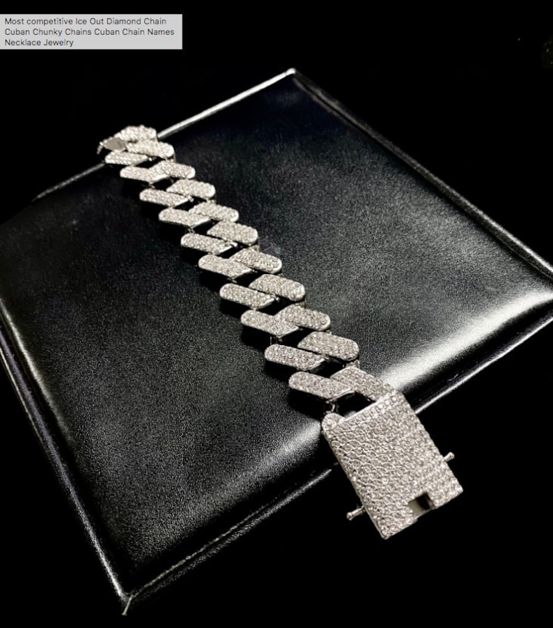 Iced Out Chain Iced Out Necklace Iced Out Bracelet Etsy