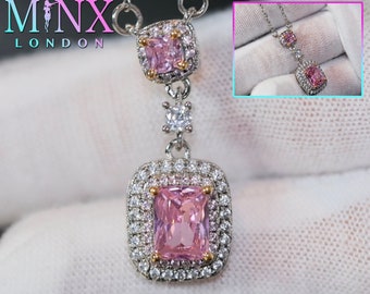 Pink Diamond Necklace | Womens Pink Diamond Pendant | Pink Diamond Pendant