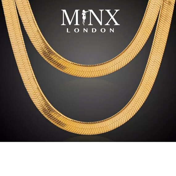 Herringbone Necklace Gold Herringbone Chain Herringbone - Etsy Canada