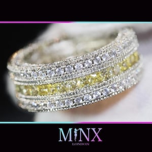 Eternity Ring | Mens Yellow Diamond Ring | Mens Ring | Womens Ring | Mens Iced Out Ring | Iced Out Ring | Engagement Rings | Wedding Band