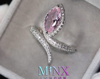 Rosa Marquise Diamant Ring | Marquise Verlobungsring | Pink Diamant Ring | Marquise Diamant Ring | Rosa Diamant Ehering