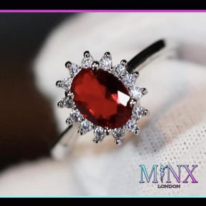 Red Diamond Ring | Red Diamond Engagement Ring | Red Wedding Ring | Womens Red Diamond Ring | Red Diamond Ring with halo | Halo Ring