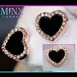 Rose Gold Earrings | Heart Earrings | Womens Earrings | Rose Gold Ear Studs | Heart Ear Studs | Womens Diamond Ear Studs | Ear Studs