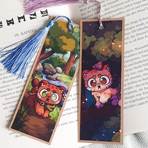 cute bookmark, cat bookmark, book accessory, fantasy bookmark