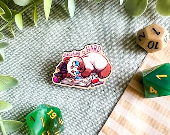 Wizard pin, D&D pin, dungeons and dragons charm, D20 cat pin, cute cat accessoiry, fantasy pin, wooden pin